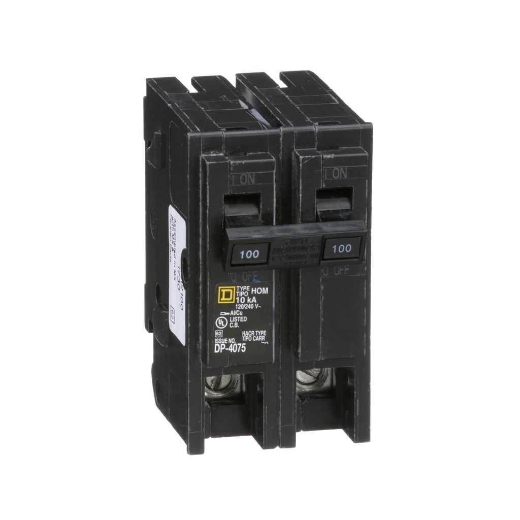 Taco Enchufable 2X100A Square-D 10Ka 120-240Vac Homeline Schneider Hom2100