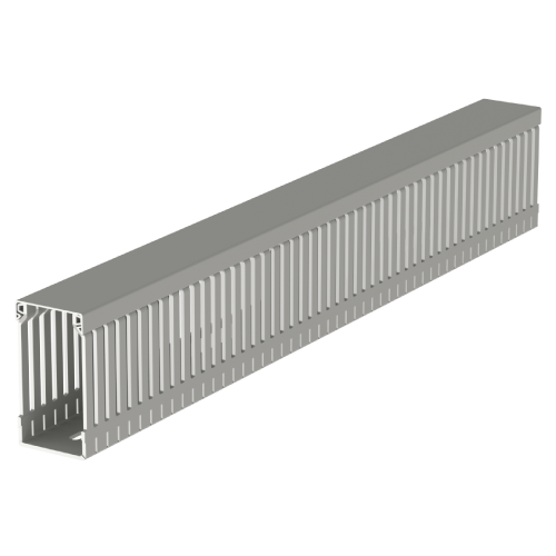 [80.40.77] Canaleta Con Tapa 40Bx80A Mm Gris Ranurada Tramo X 2 Mts U23X Unex
