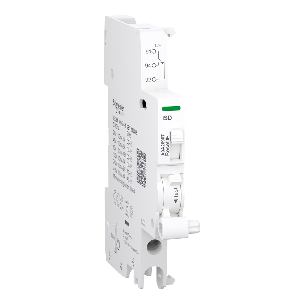 [A9A26907] Contacto Auxiliar Acti9 1No 100Ma A 6A 24-240Vac Carril Din Ip20 Conexion Inferior Schneider