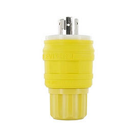 [24W34] Clavija Wetguard Seguro Industrial 15A 277V L7-15P 2P 3W Amarillo Ip67 Leviton