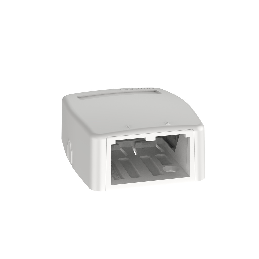 Caja Montaje Sobreponer 2 Espacios Mini-Com Blanco Panduit