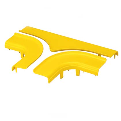 [FRTSC4LYL] Tapa Te Horizontal Dividida Ducto 4X4 Fiberrunner Amarillo Panduit