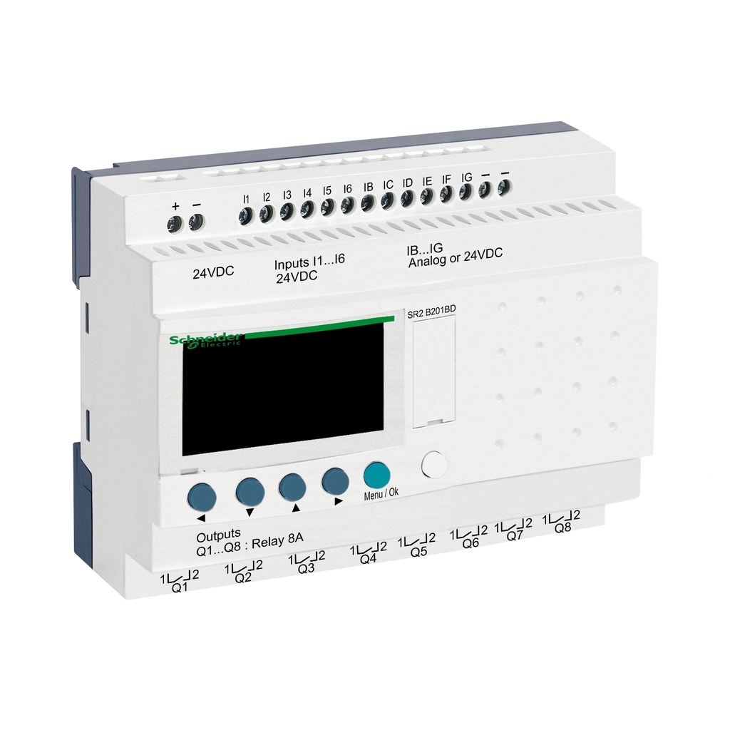 Plc Inteligente Zelio Logic 24Vdc 8 Salidas Rele 6 Entradas Discretas 6 Entradas Analogas 24Vdc Schneider