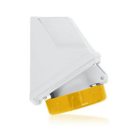 Toma Sobreponer 16A 100-130V 2P+T 4H Amarillo Ip67 Leviton