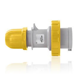 Clavija 16A 100/130V 2P+T 4H Amarillo Ip67 Grado Industrial Leviton