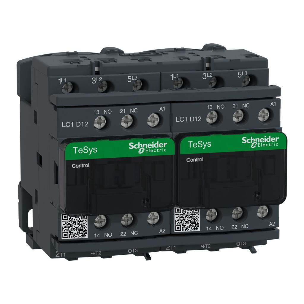 Contactor Inversor 12A 3 Polos Ac-3 Bobina 220Vac Contactos 2No+2Nc Schneider
