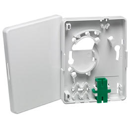 [FTH00-00W] Caja Entrada De Fibra Optica Hogar 1 Acople Sc/Apc Montaje En Pared Leviton