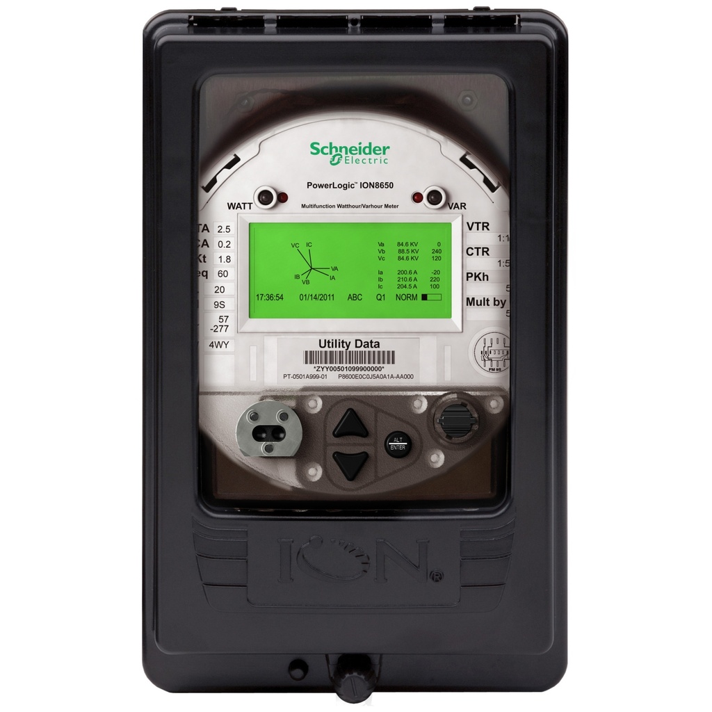[M8650C4C0H6E1A0A] Medidor De Energia Ion8650 32Mb 120Vac/160Vdc 60Hz Ethernet I/O 5A 3P+N Pantalla Lcd Schneider