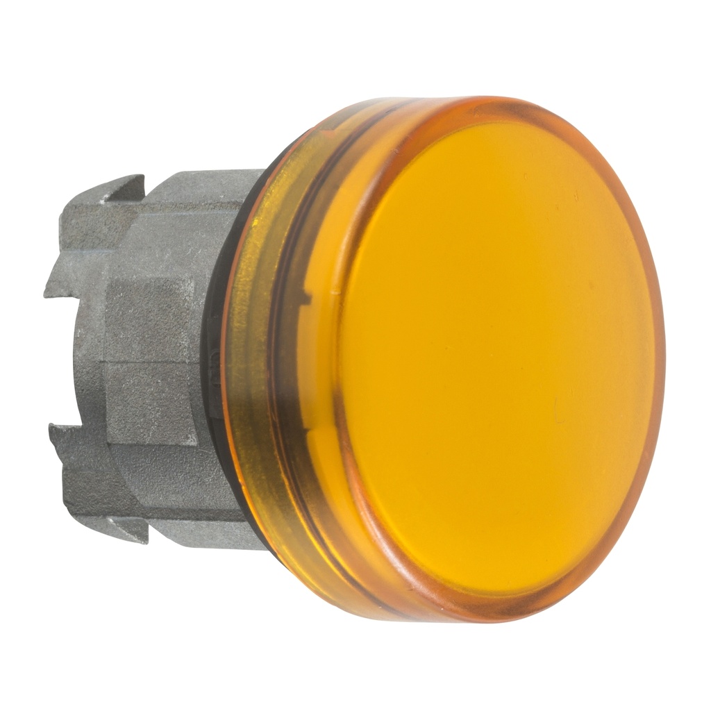 Cabeza P/Luz Piloto 22Mm Liso Amarillo Xb4 Schneider
