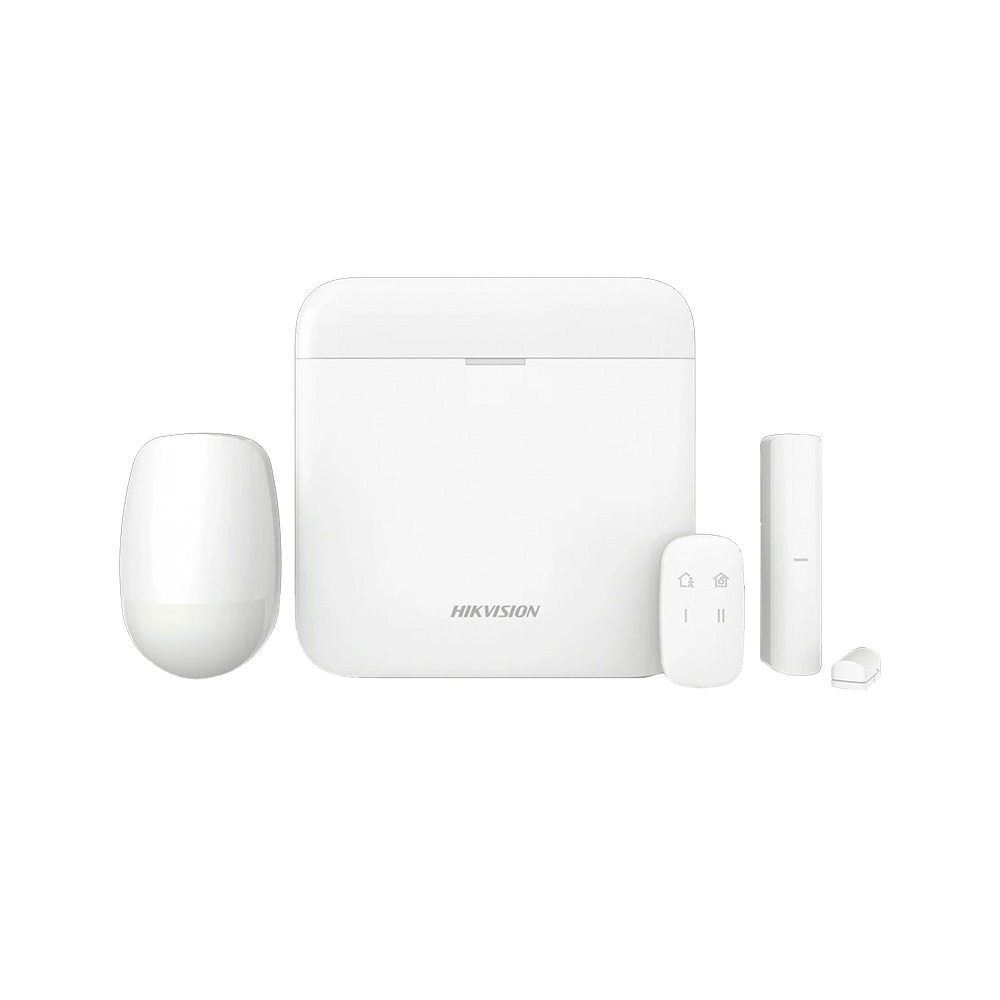 [DS-PWA48-Kit-WB(LA)] Panel Ds-Pwa48-E-Wb(Axpro 433Mhz, White) *1 Sensor Magnetico Ds-Pdmc-Eg2-Wb (433Mhz) *1  Sensor De Movimiento Pir Ds.Pdp15P-Eg2-Wb(433Mhz) *1 Llavero Ds-Pkf1-Wb Soporta Sim Card Hikvision 302402271
